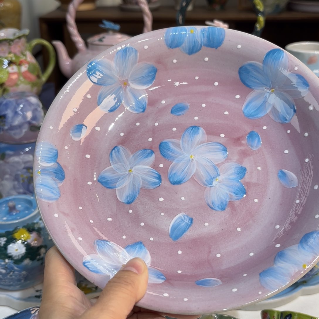 景德镇手绘高温釉下彩陶瓷茶具