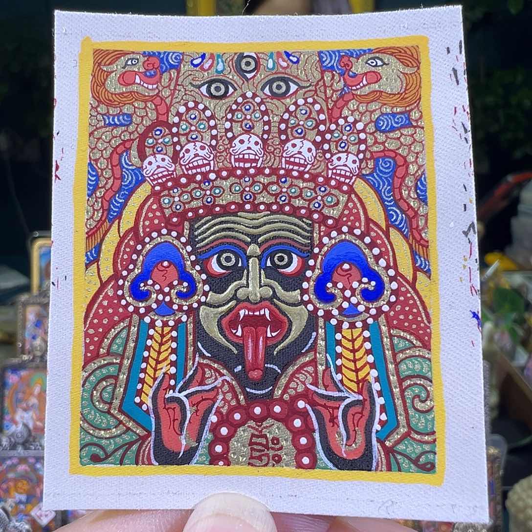 吊坠扎基拉姆热贡纯手绘唐卡