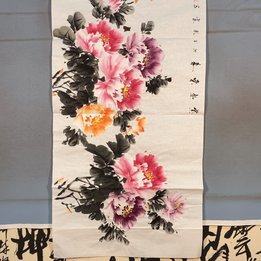 国画582牡丹花盛开的时候