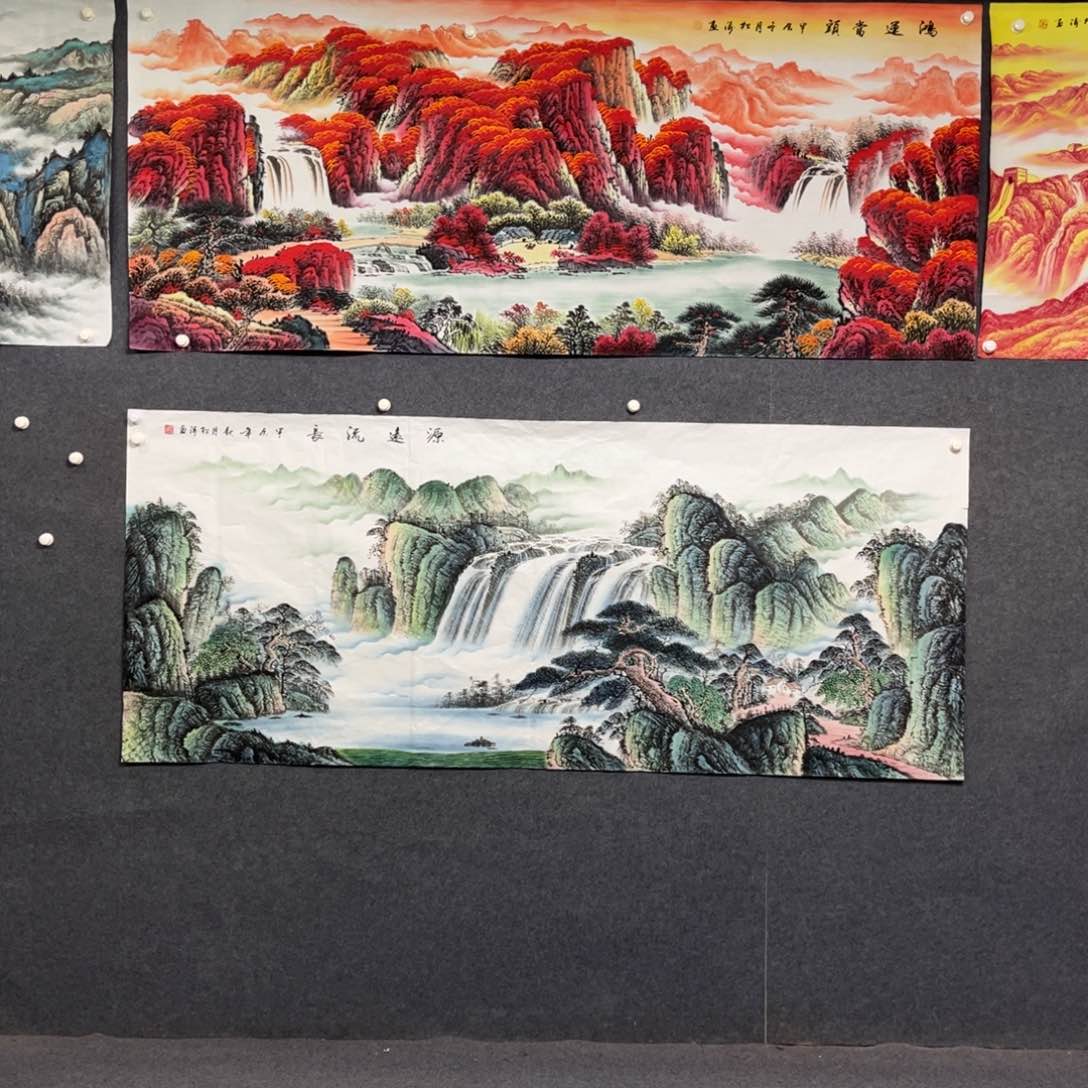 国画小八尺山水一幅