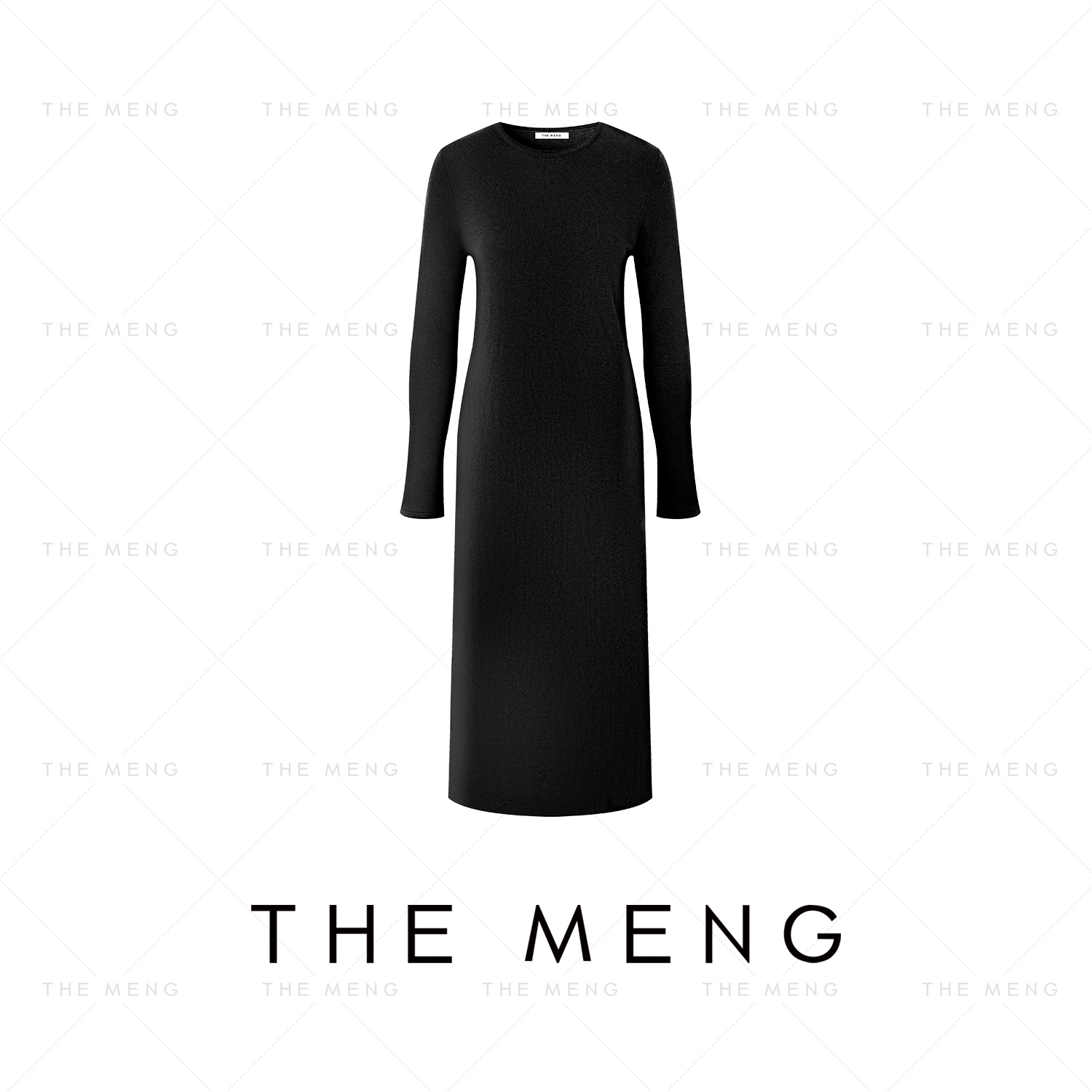 THE MENG【卷轴】高支双股绵羊毛通勤打底连衣裙#M243G0123