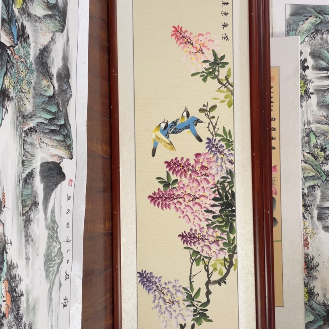 国画带框尺寸48*163厘米