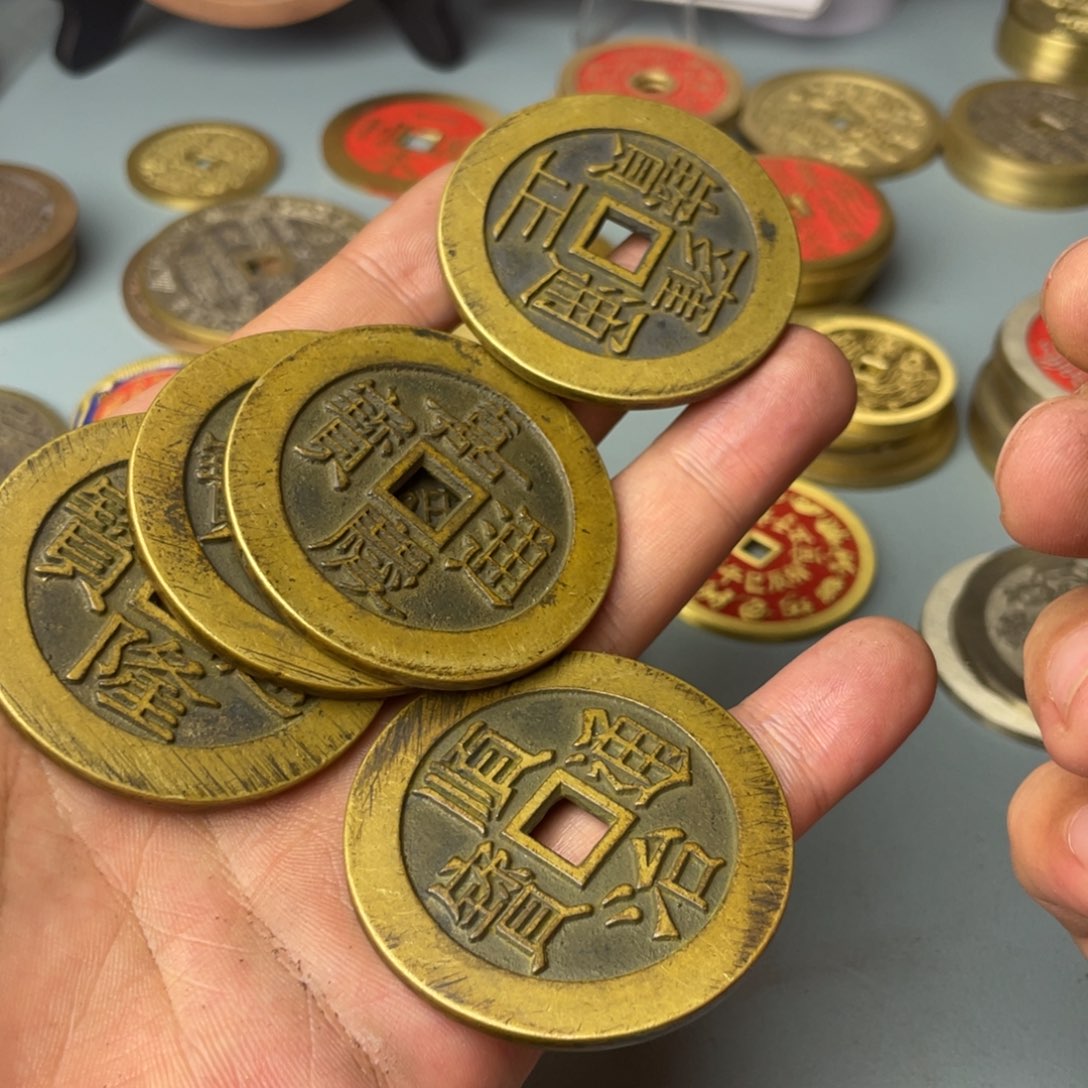 铜现代仿制工艺文创铜币 