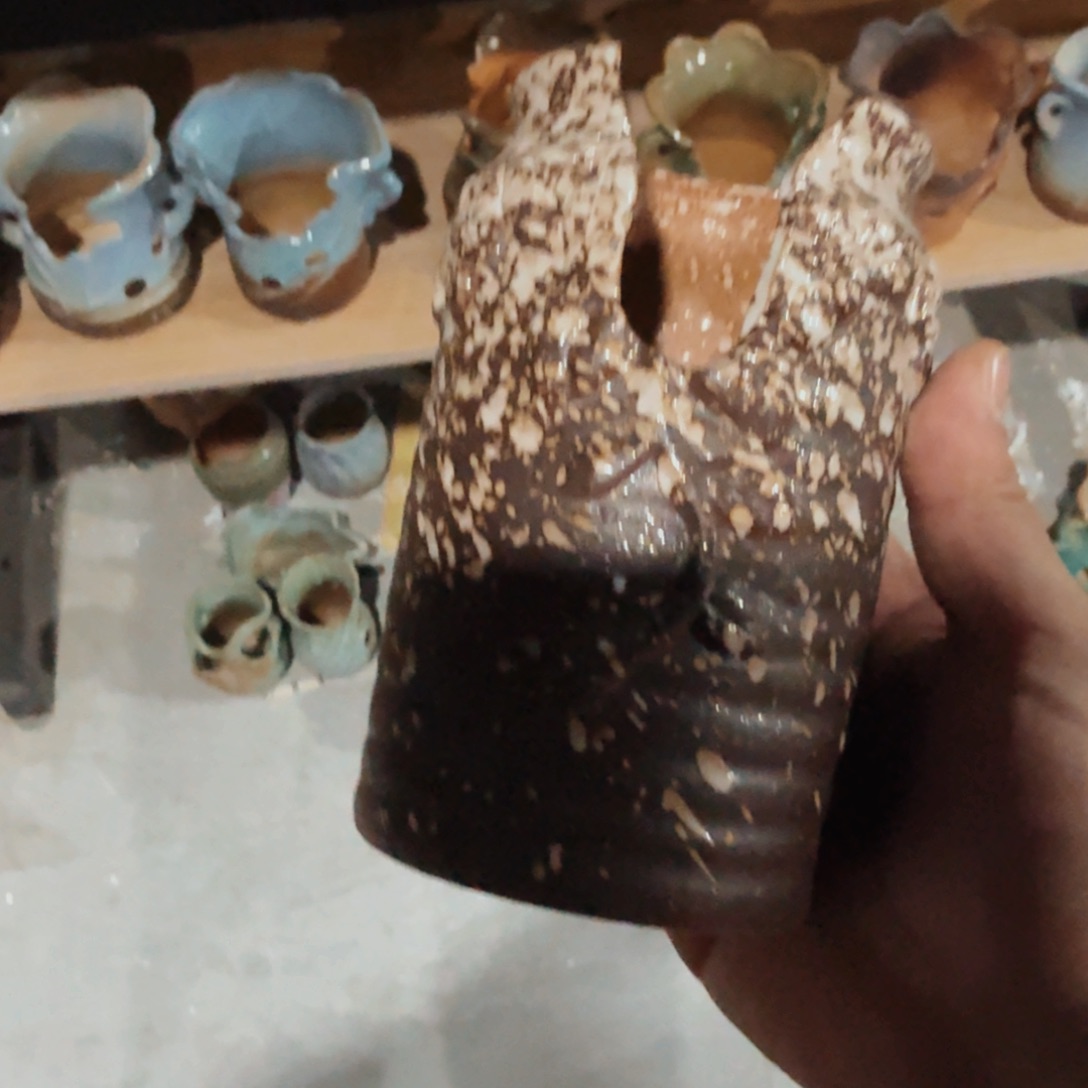 紫砂花盆粗陶盆醋