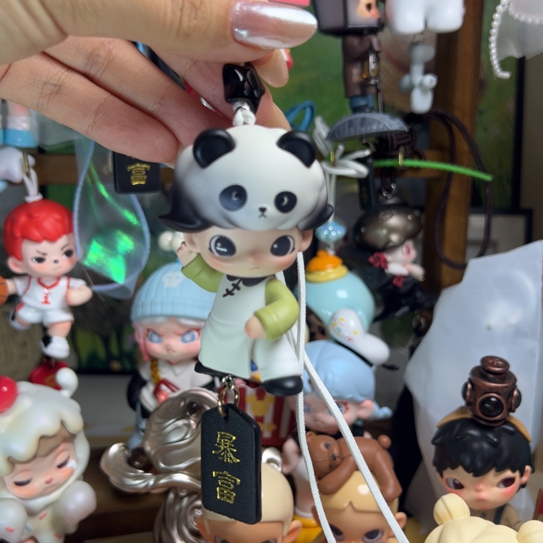 树脂非金属熊猫 车挂