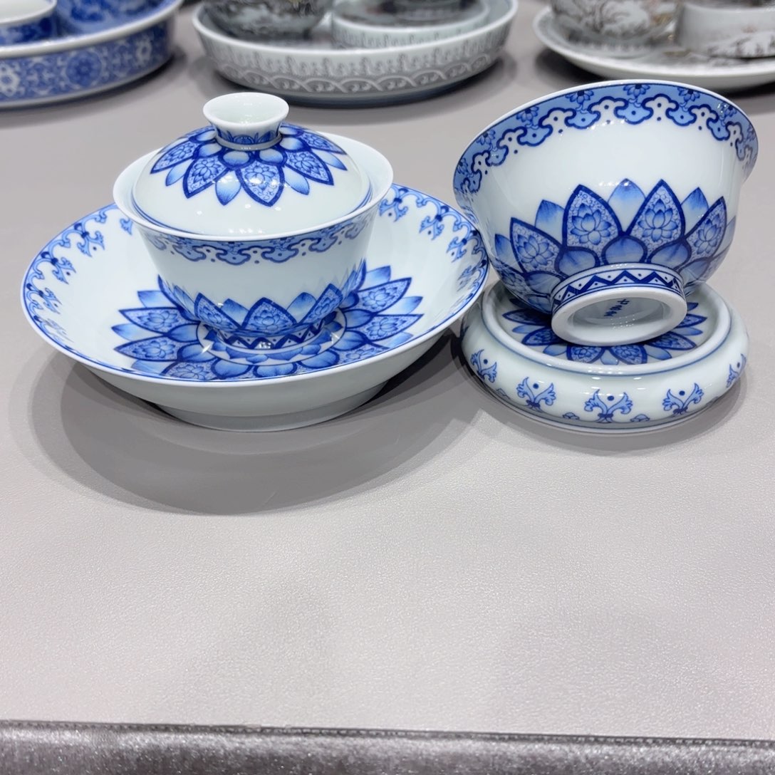 盖碗景德镇茶具高温