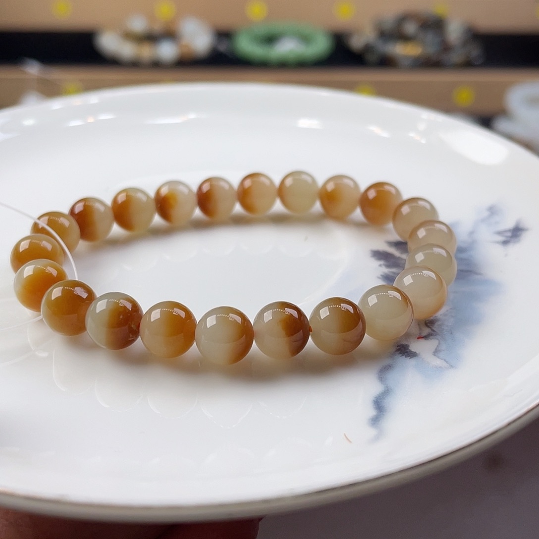 和田玉手串未镶嵌