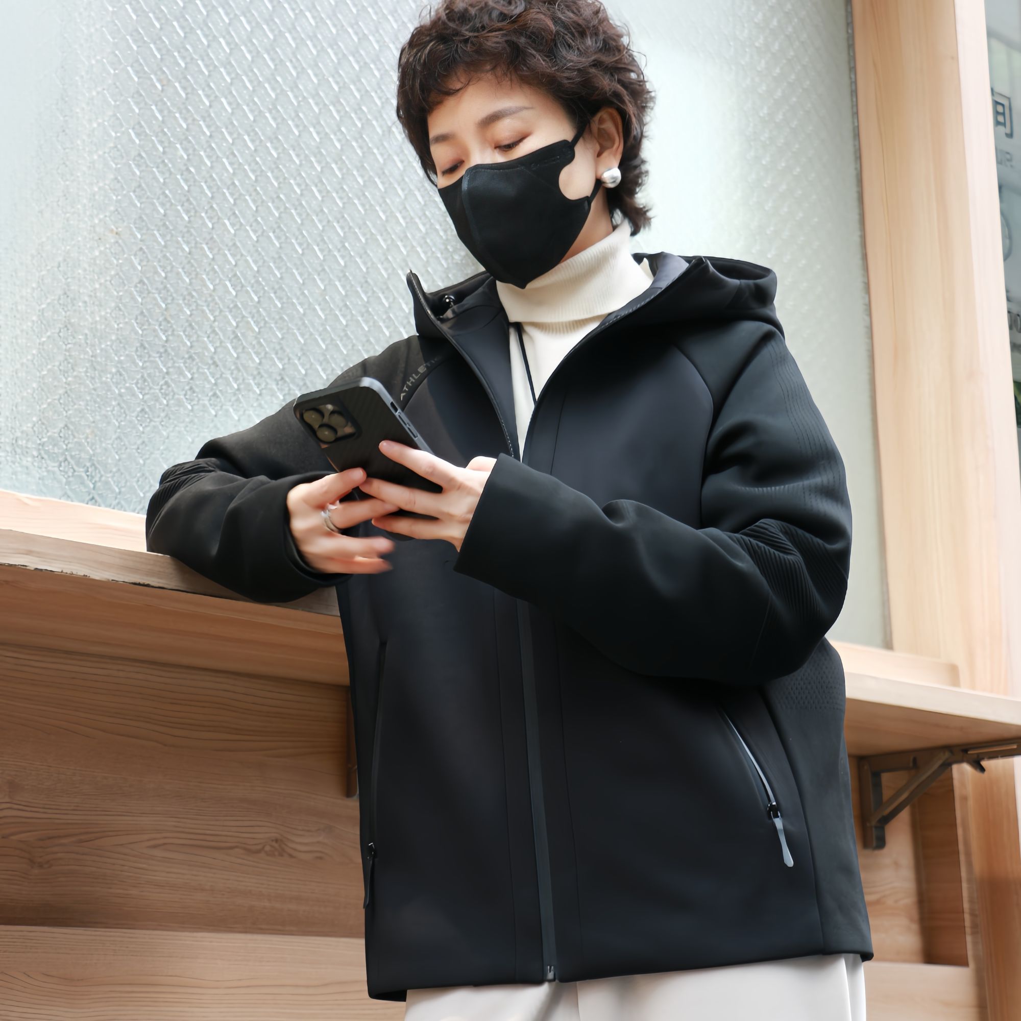 防风连帽春季原色拉链男纯色夹克工装韩版男士棉衣休闲潮流保暖