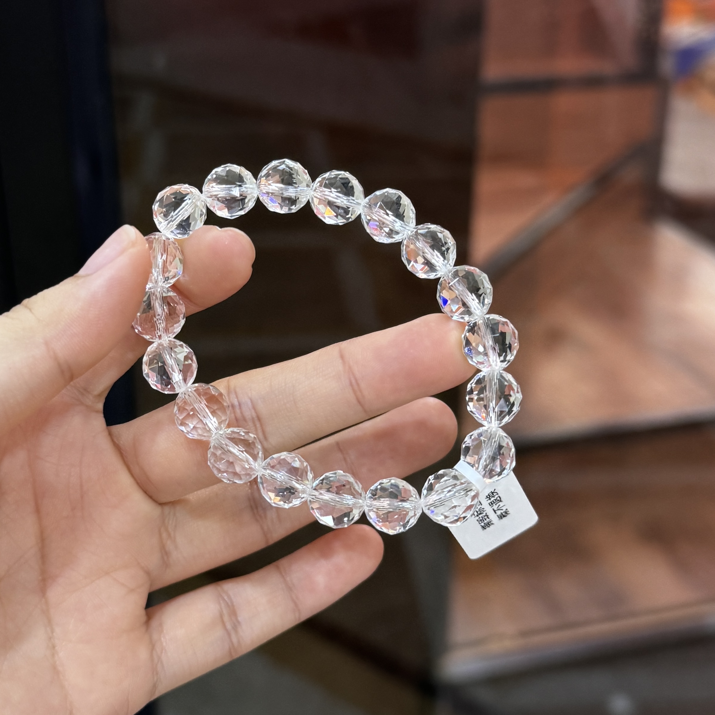 洛夕·白水晶宝石切单圈手链