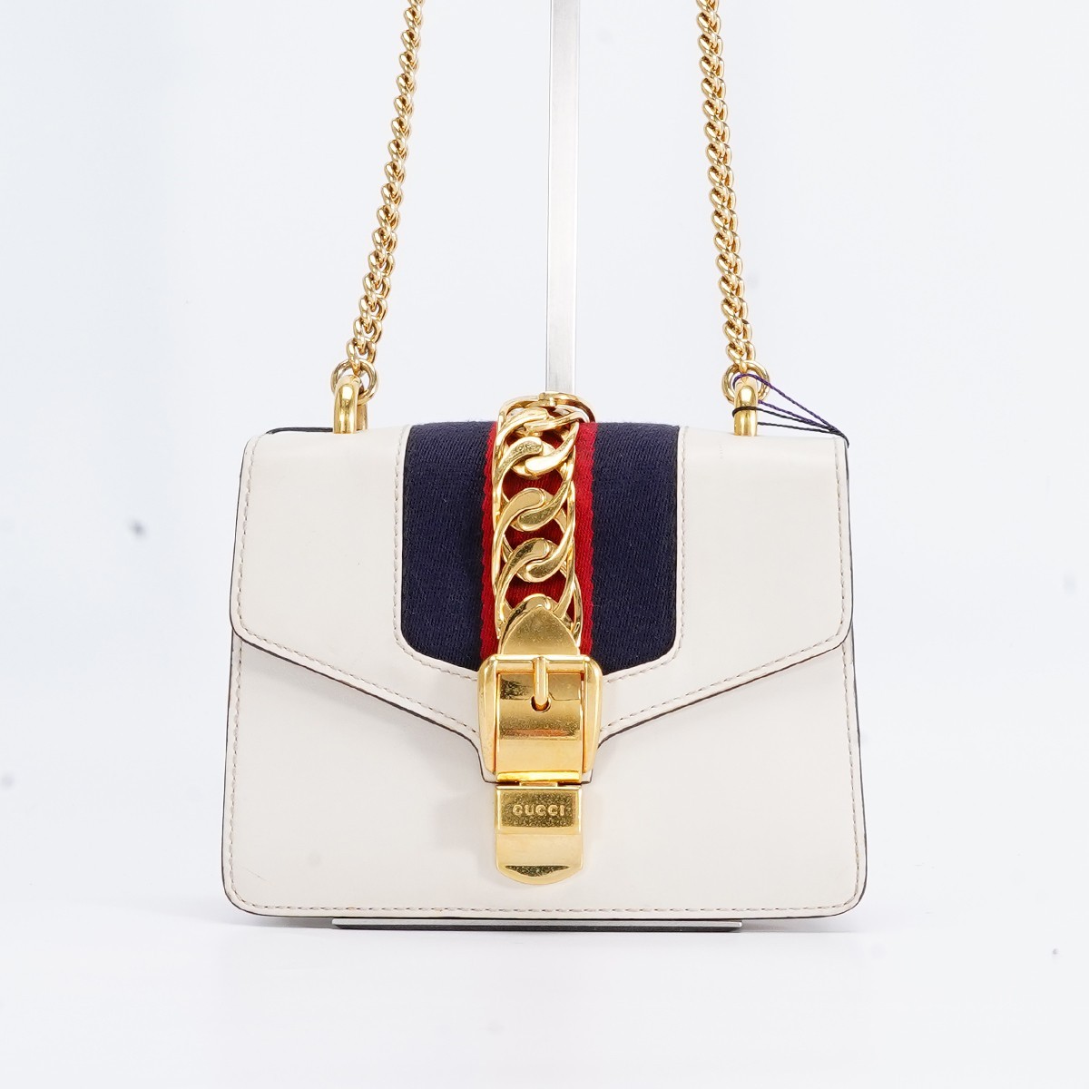 95新 GUCCI/古驰 【诗诗】塞尔维亚包小号白色/BG22000027