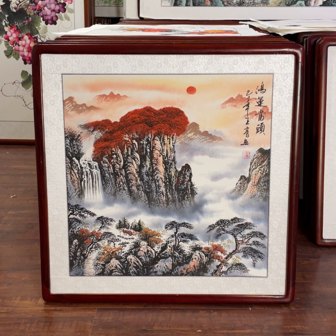 国画带框尺寸63*63厘米