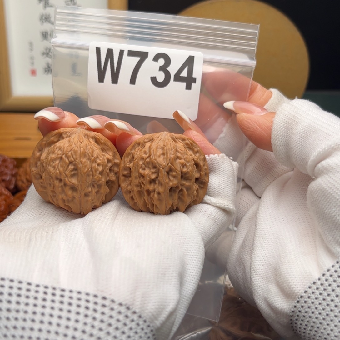 文玩核桃把件34磨盘w 734