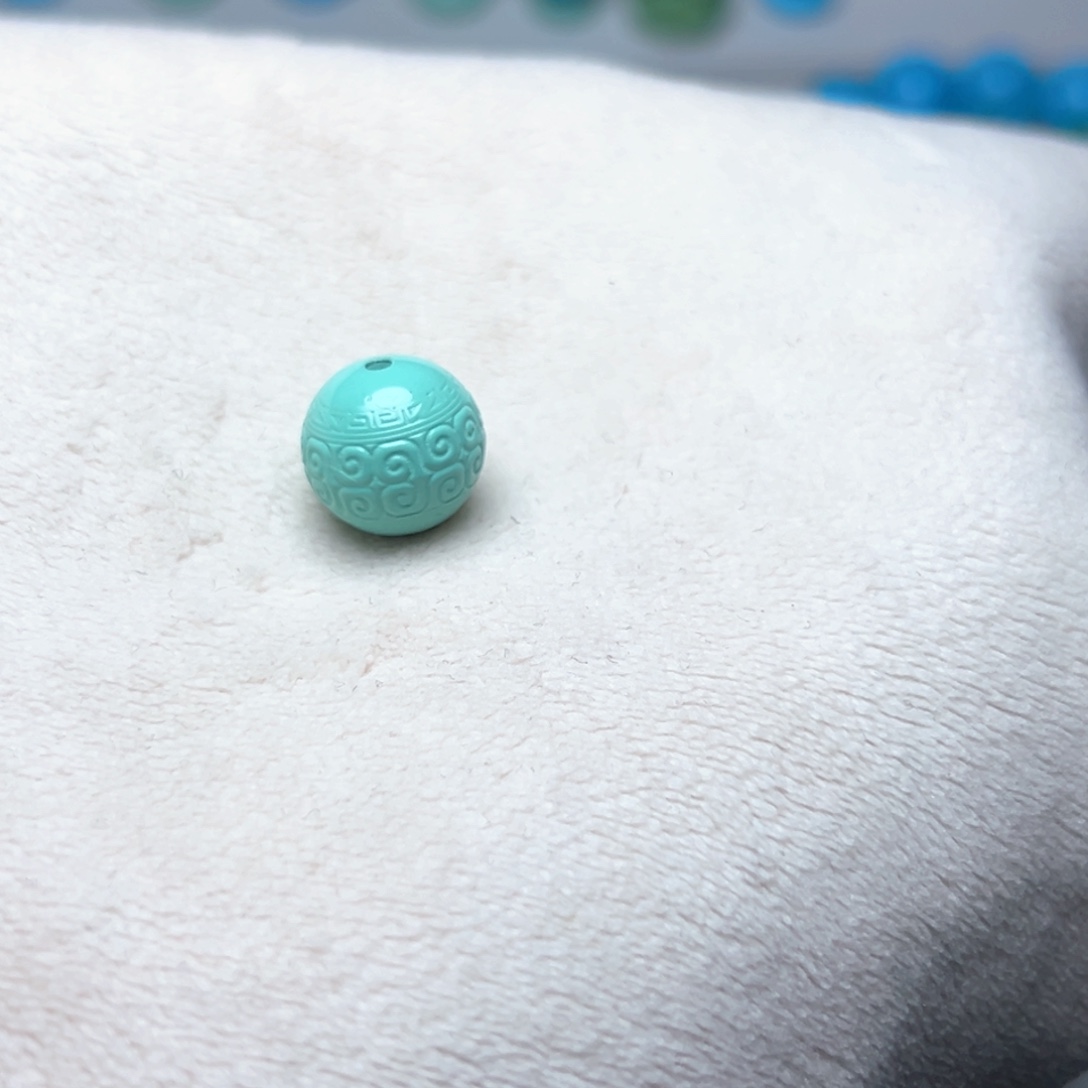 卡12+绿色回纹珠单珠配珠