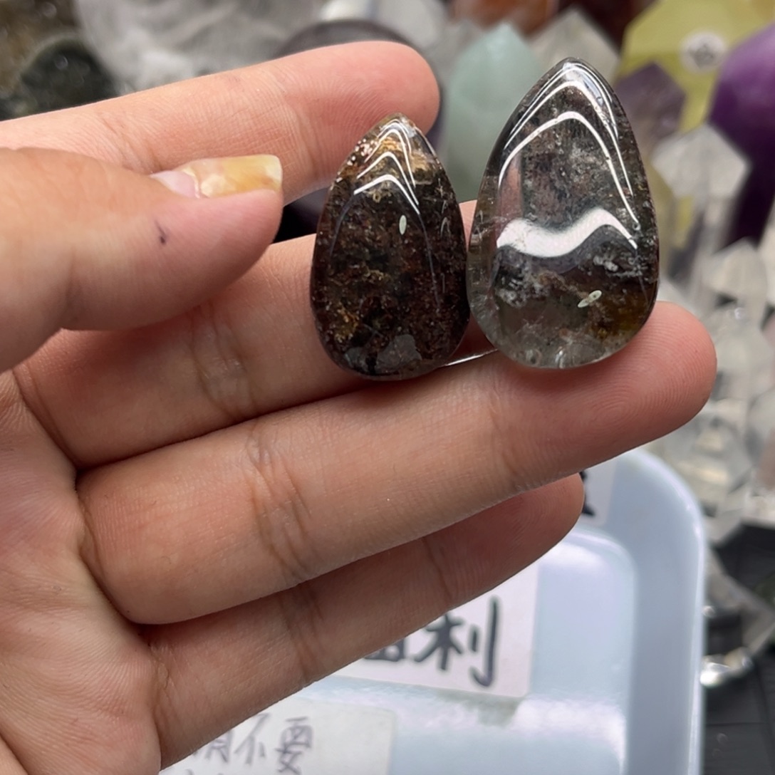 水晶珠宝半成品未镶嵌105 幽灵水滴