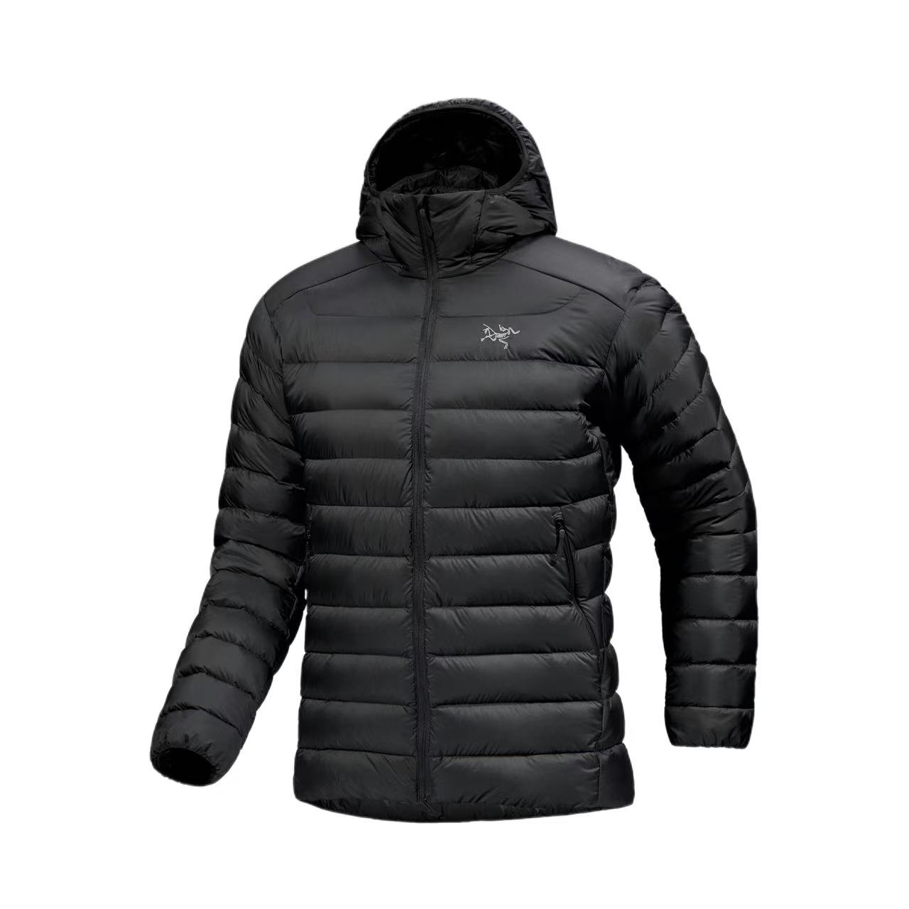 Arcteryx 始祖鸟Cerium 850蓬鹅绒纯色拉链保暖连帽羽绒服 