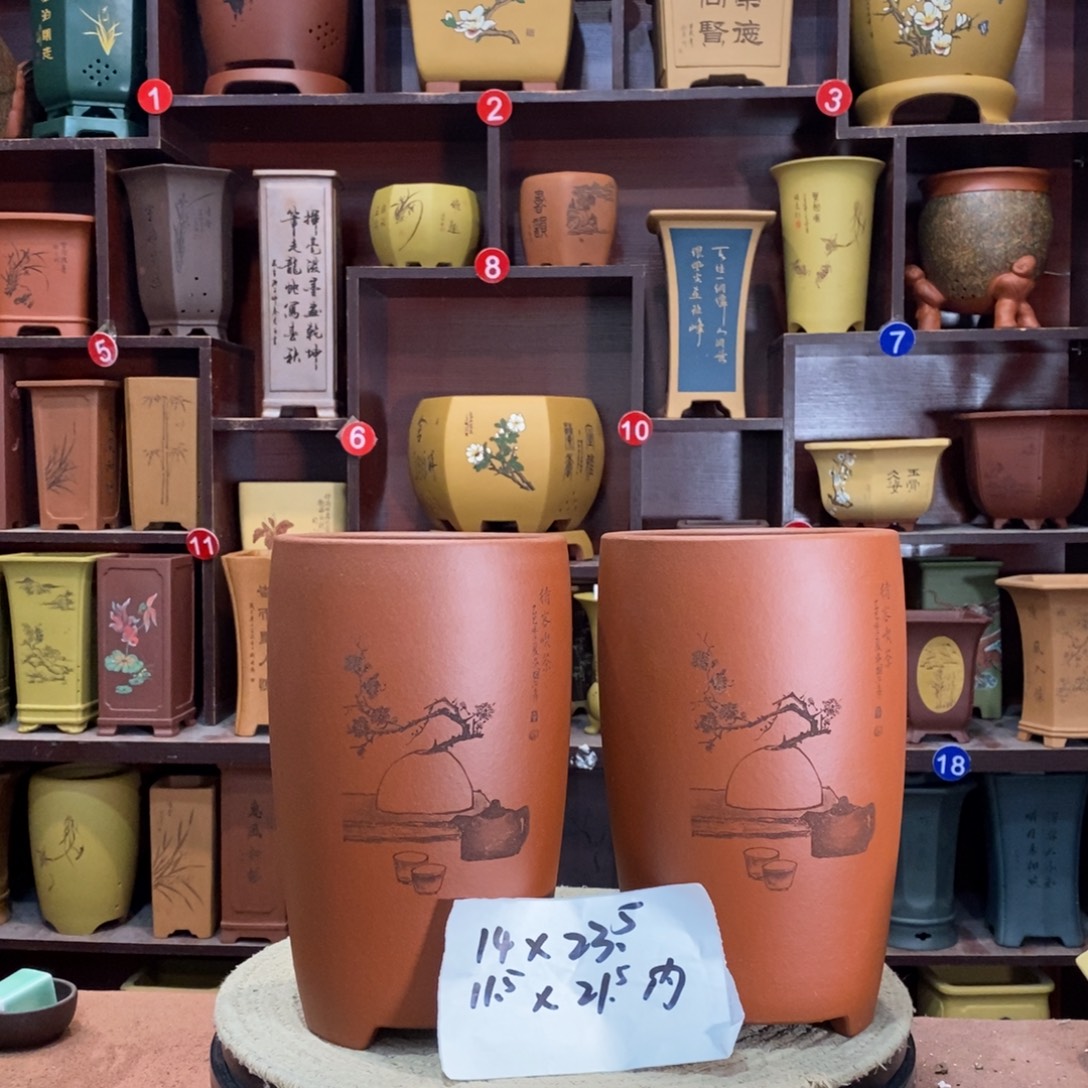 紫砂艺术紫砂花盆