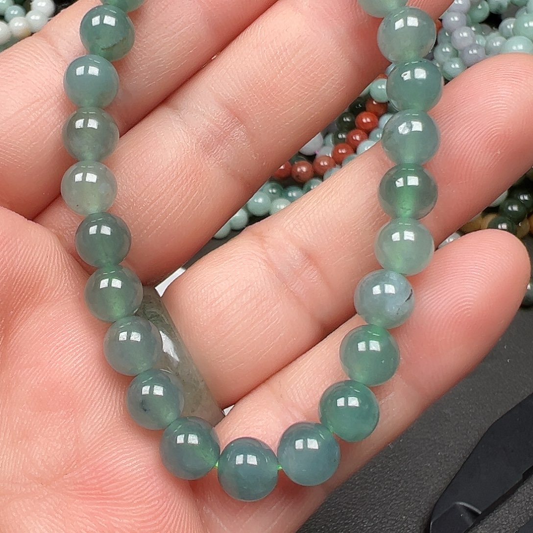 翡翠手链未镶嵌A****g货主老华