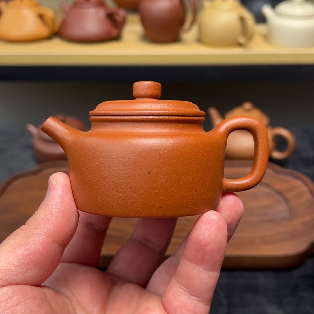 茶壶紫砂微瑕100cc朱泥德钟