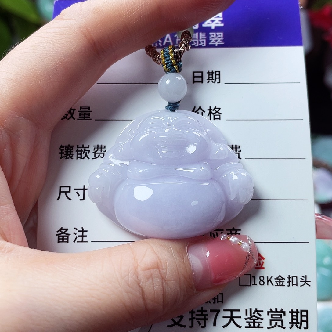 翡翠未镶嵌颈饰佛公40