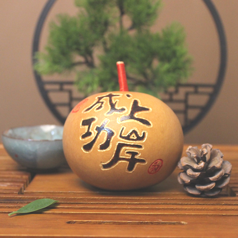 烙画雕刻葫芦摆件吉祥车饰室内装饰品