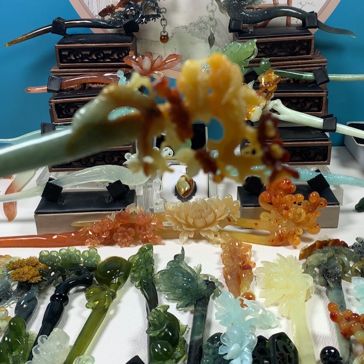 蛇纹石玉发簪未镶嵌