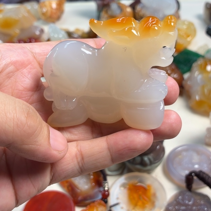 玛瑙/玉髓未镶嵌吊坠(不含链)