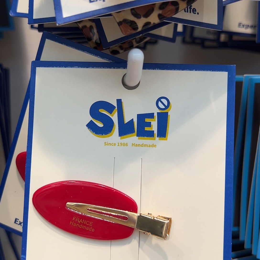 皮质非金属红色椭圆无痕夹