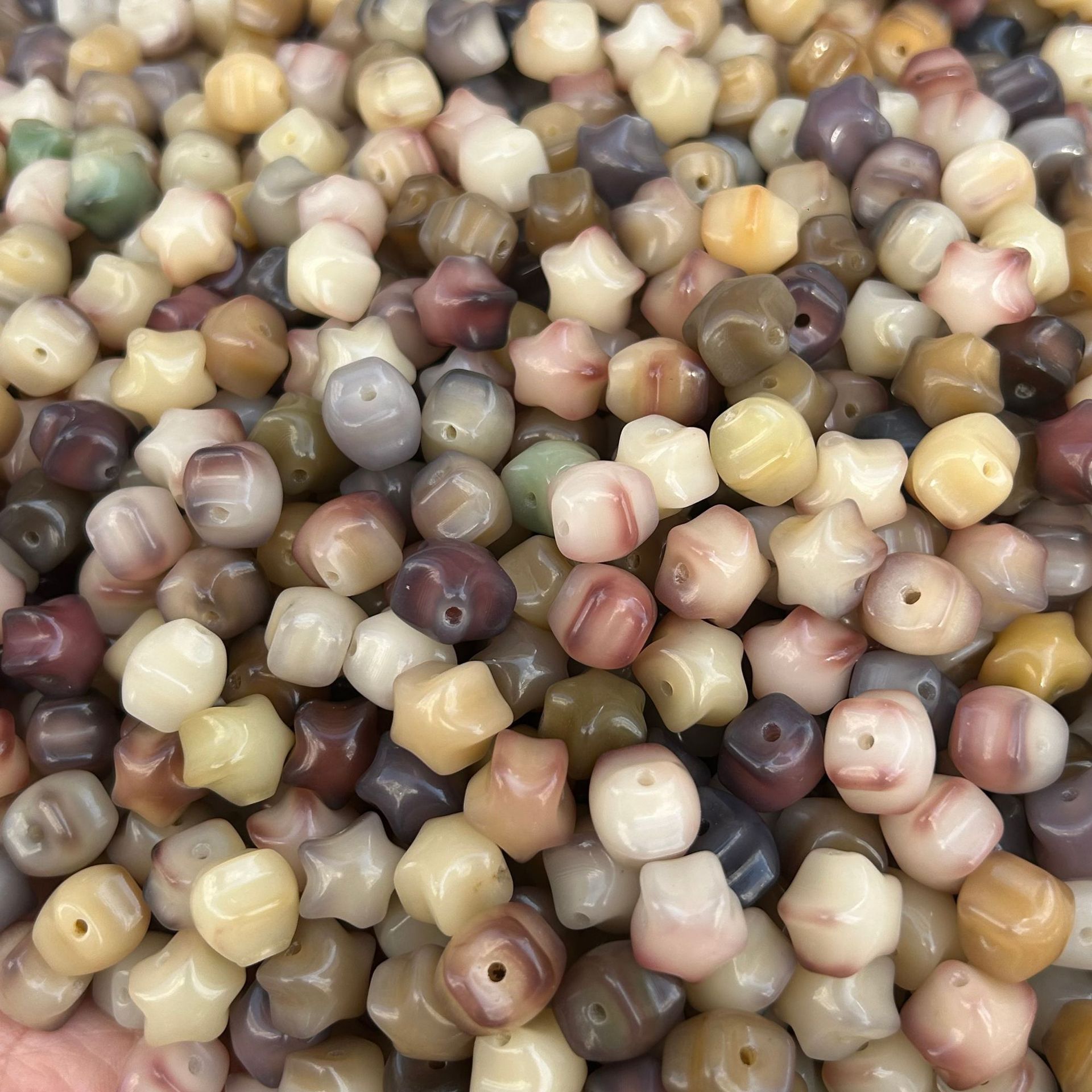 菩提根稀有紫五角星幸运星12-13mm配饰文玩儿