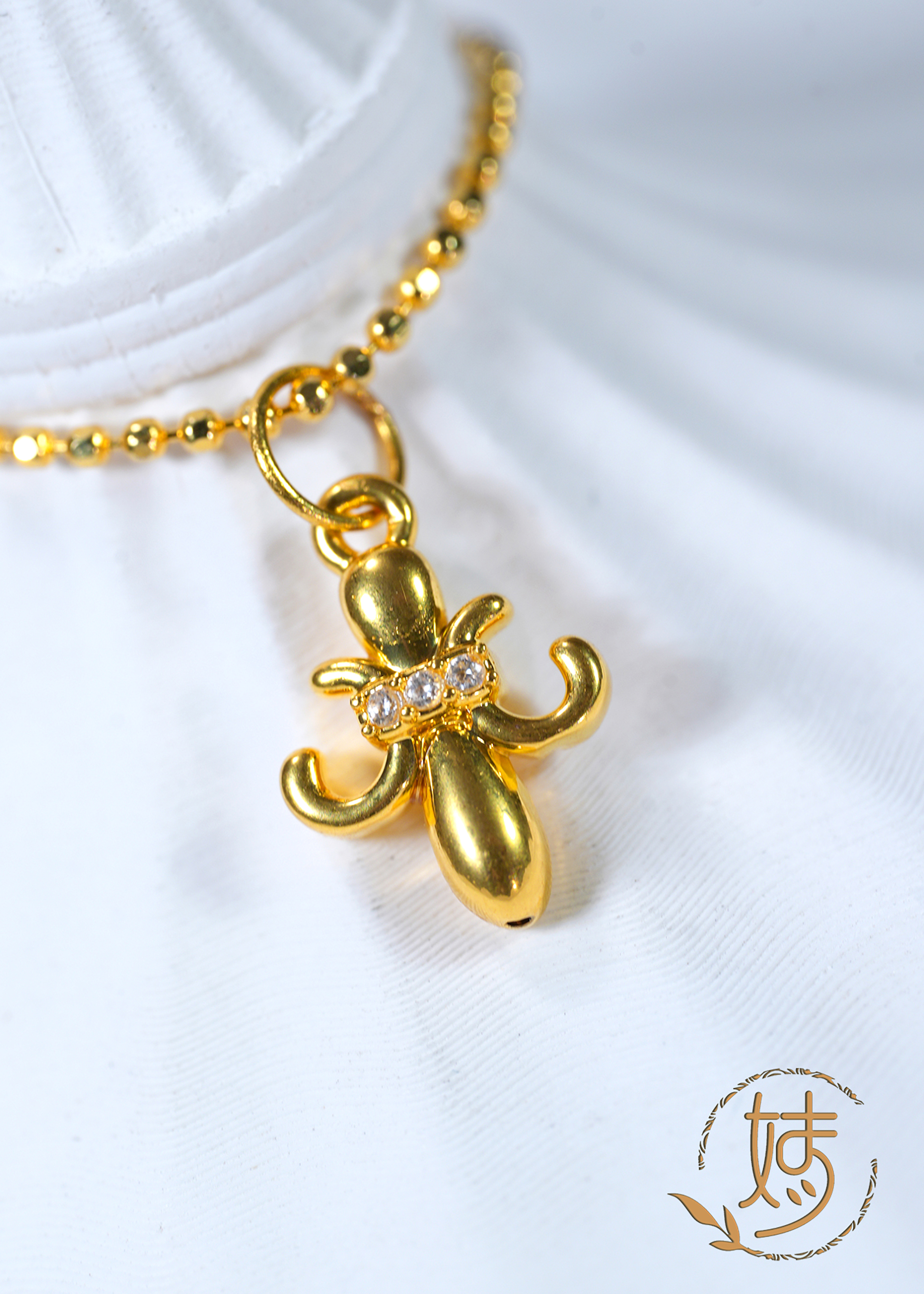 【婧婧精选】精品 · 18K金克罗心莺尾花吊坠 ≈10*8mm 不含链