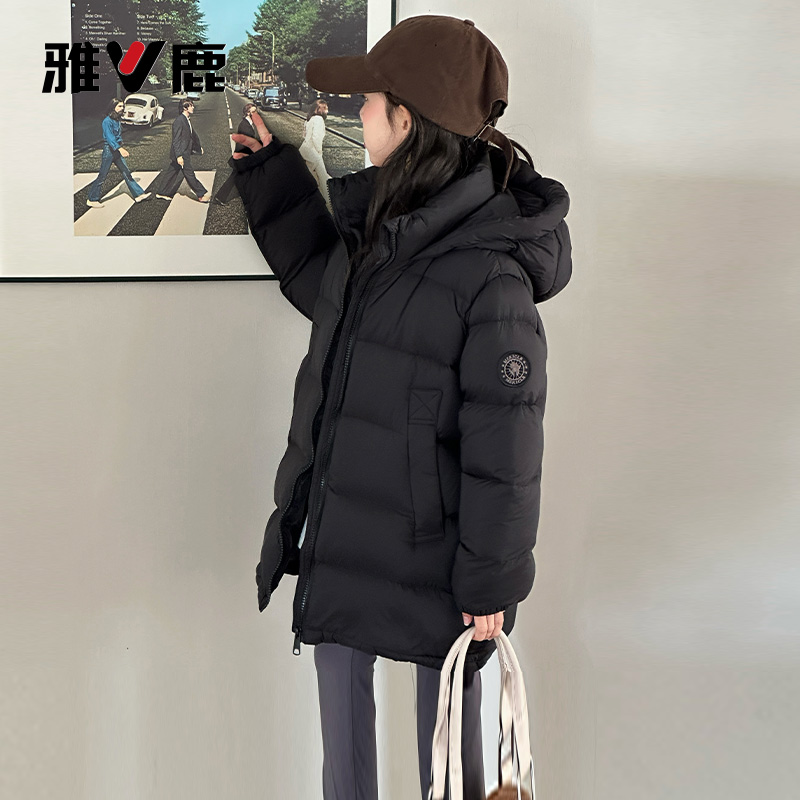 雅鹿2025新款爆款儿童羽绒服中长款加厚大童男童女童宝宝冬季外套