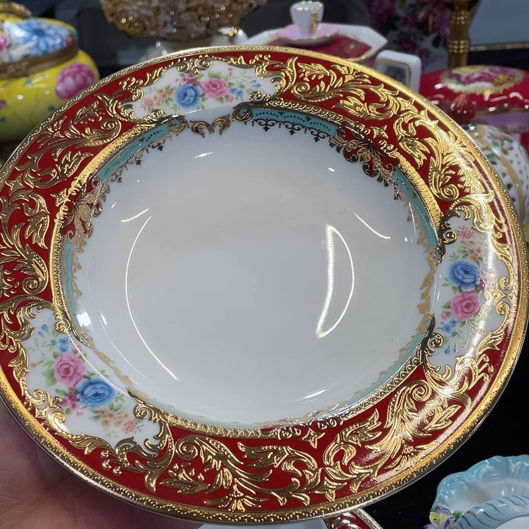 摆件8.5寸红色深盘一个