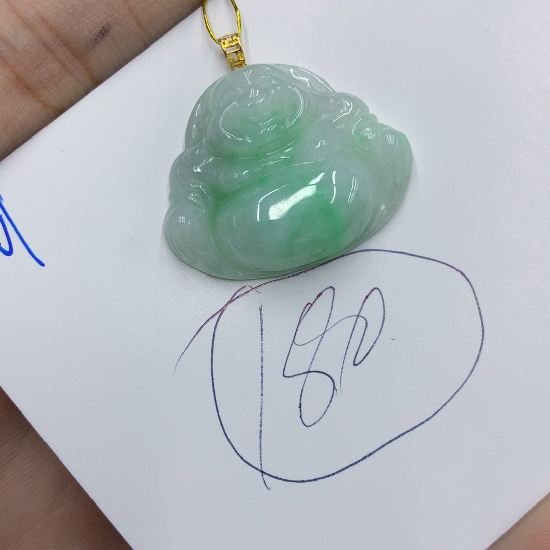 翡翠颈饰18K金镶嵌翡翠