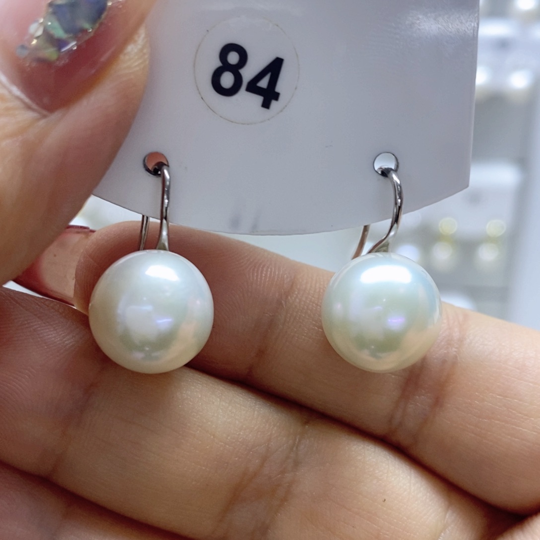 淡水珍珠耳饰银S925镶嵌一*