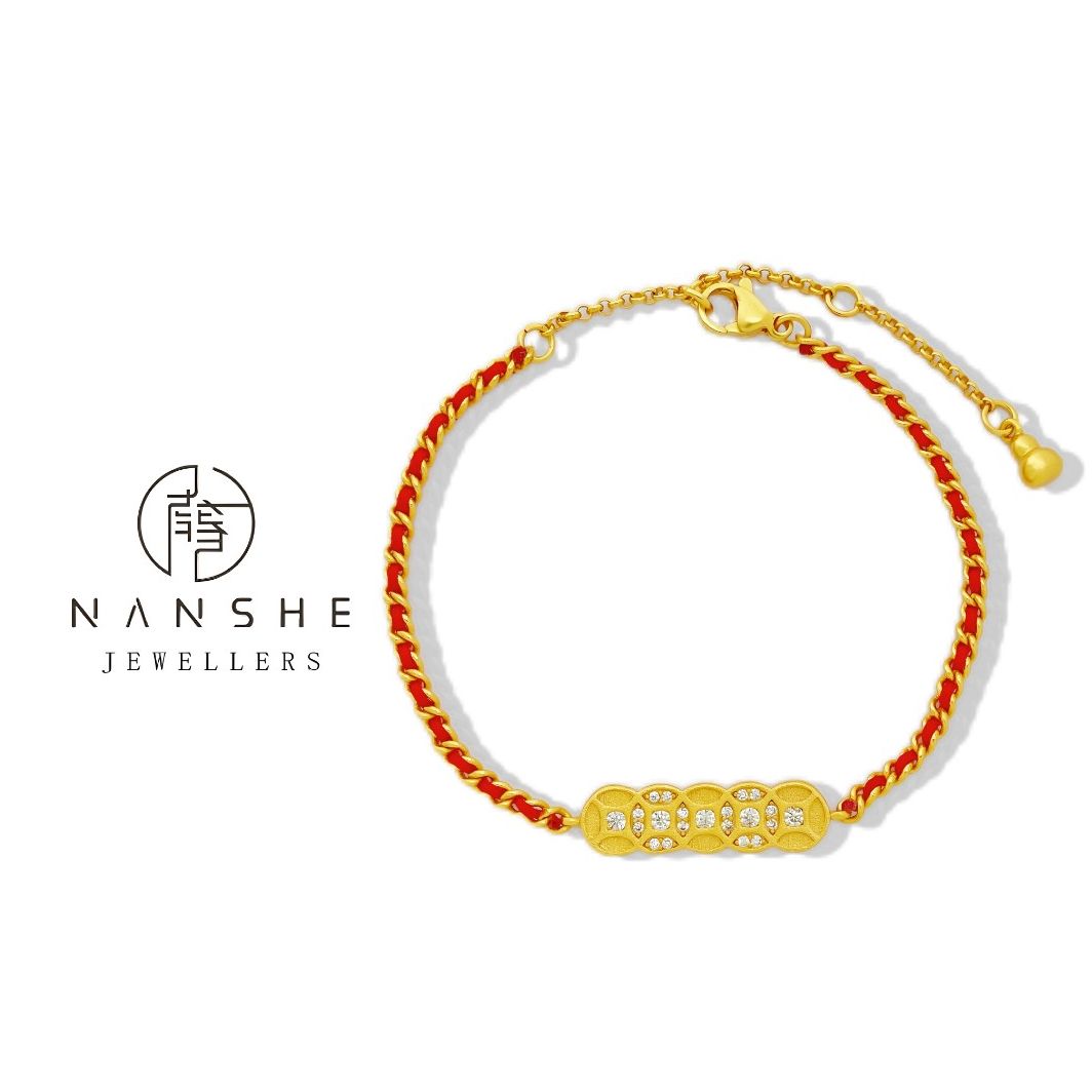 NANSHE/南奢 五帝币气质中式编织绳手链L996