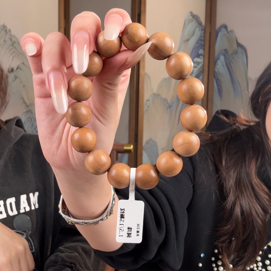 无事牌檀香木印度老山檀香1.5圆珠手串沉水