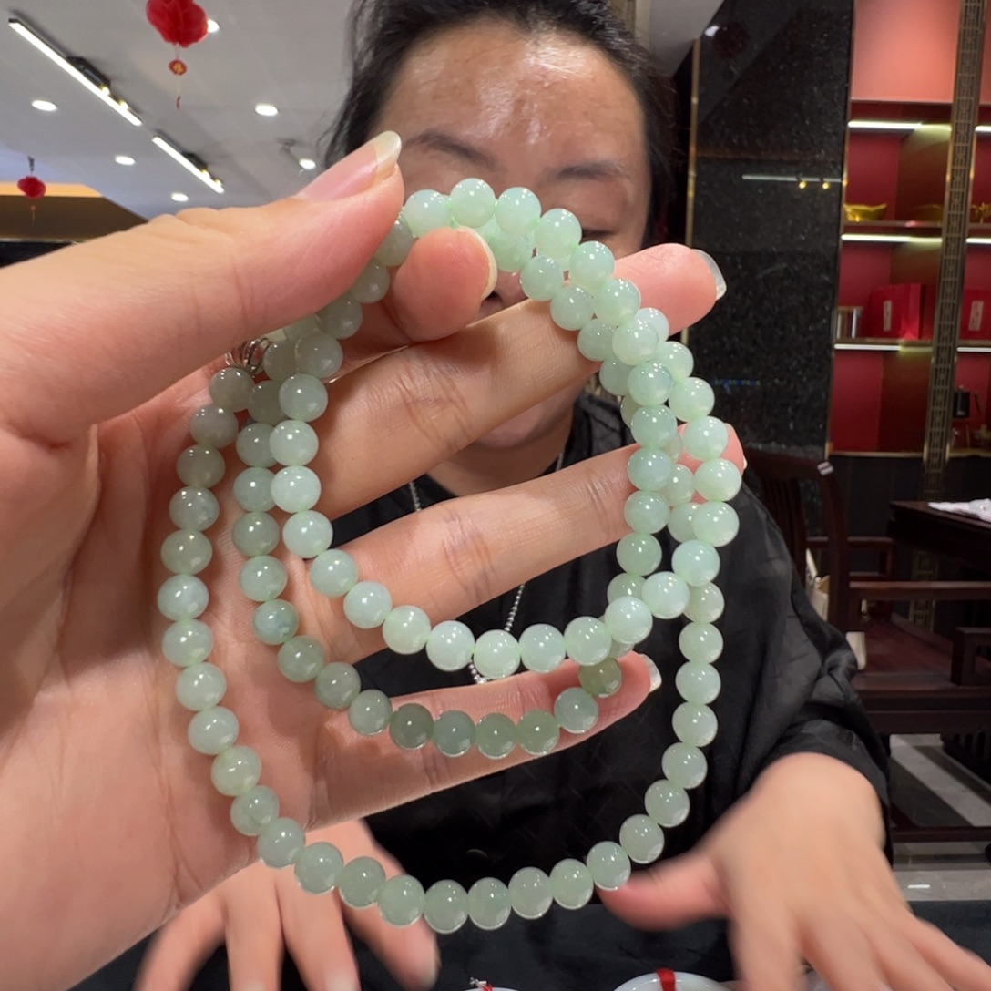 管***y未镶嵌手链翡翠三圈福利不退不换