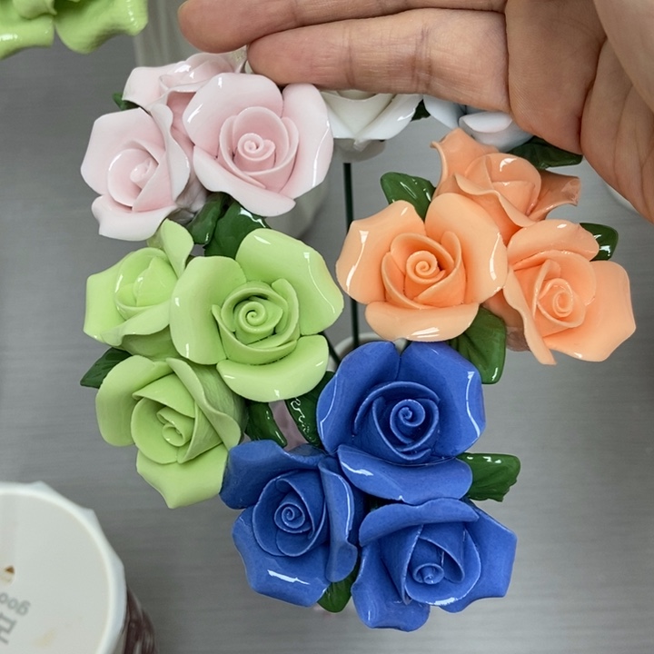 陶瓷手工制作陶瓷花