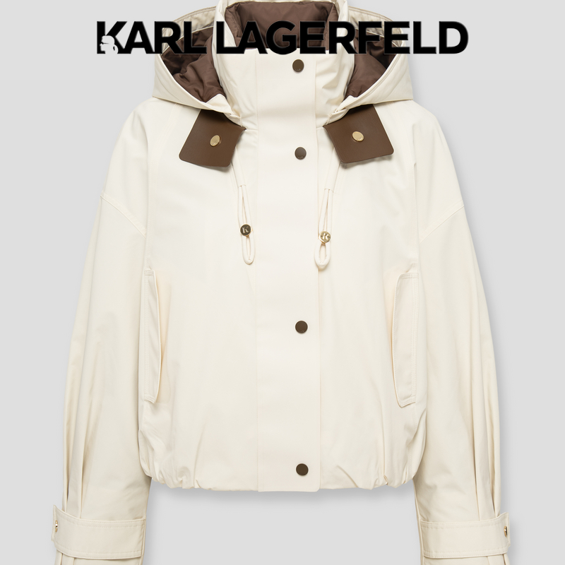 KARL LAGERFELD可拆卸内胆短款羽绒服M27E4025
