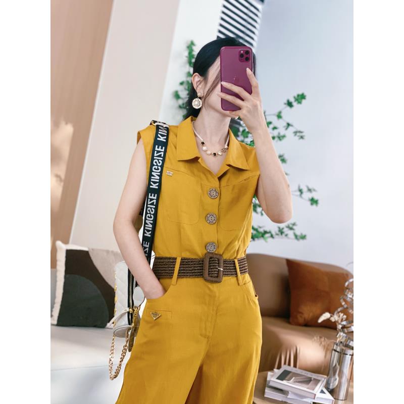 d【橦颜女装】腰带小飞袖排扣连体裤（YDLK1）88109