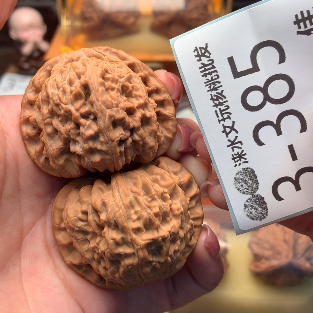 文玩核桃把件45闷白