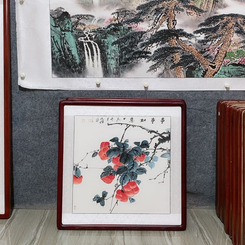 【闪购商品】国画书画作品带框65×65厘米