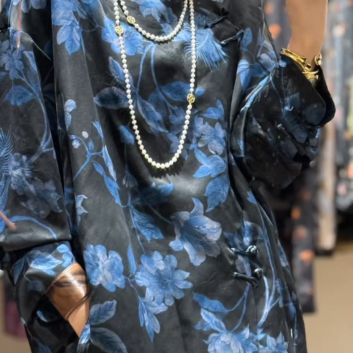 【晚香玉】新中式国风高级设计感桑蚕丝香云纱上衣