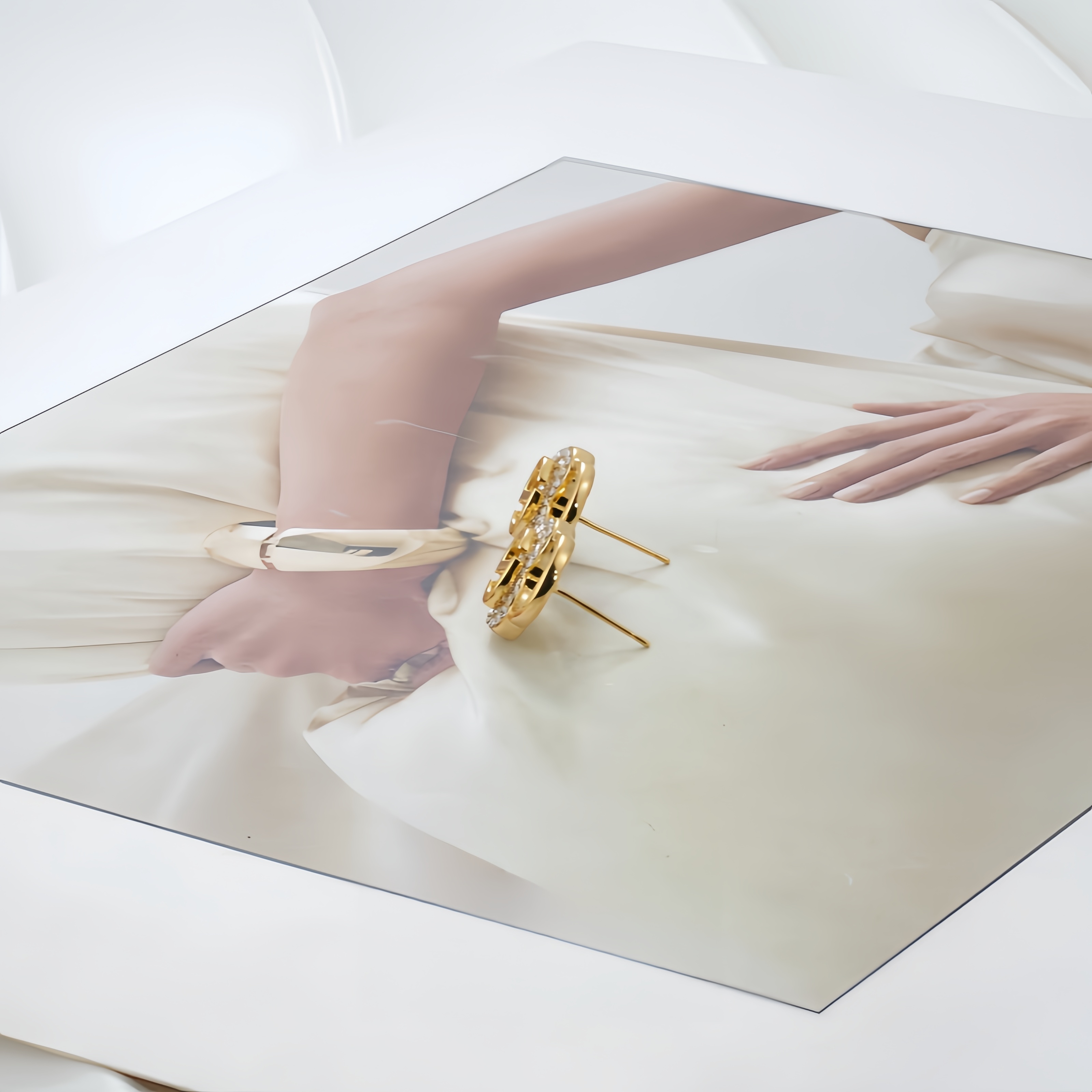 铜合金仿水晶耳饰 耳环8922