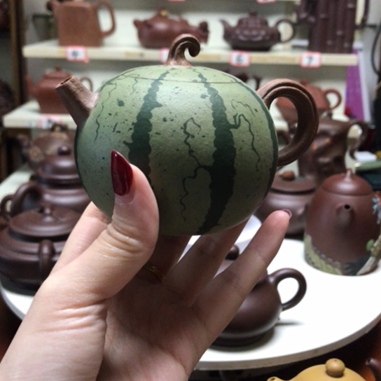 紫砂茶壶西瓜紫砂壶
