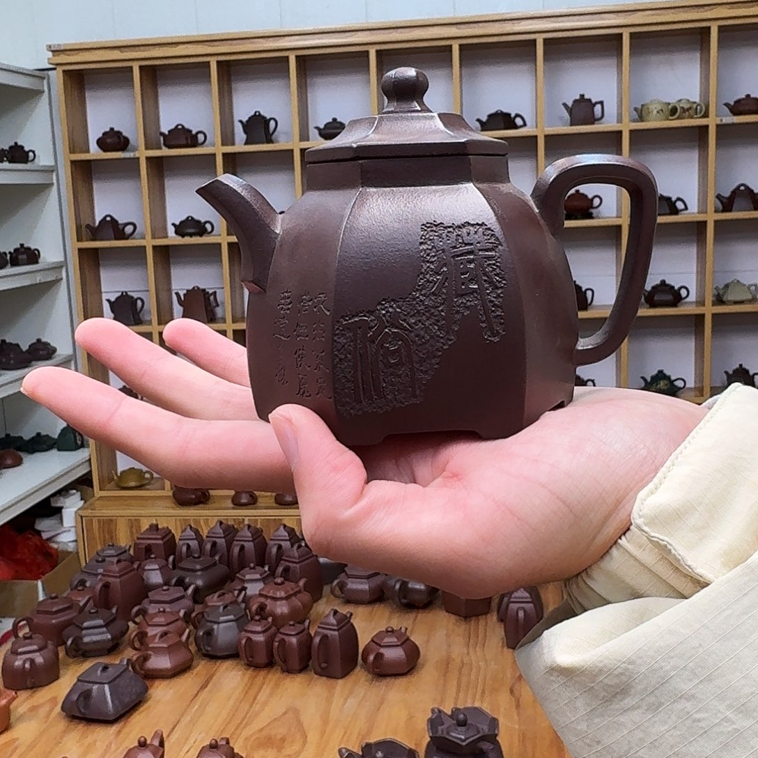 茶壶紫砂六方孤菱200cc