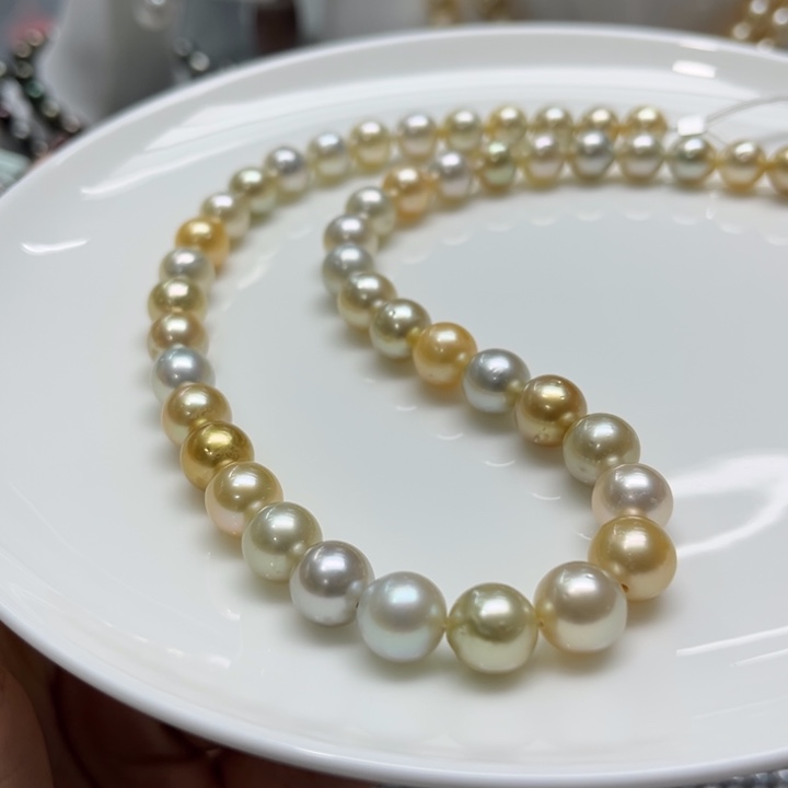 海水珍珠项链银S925镶嵌