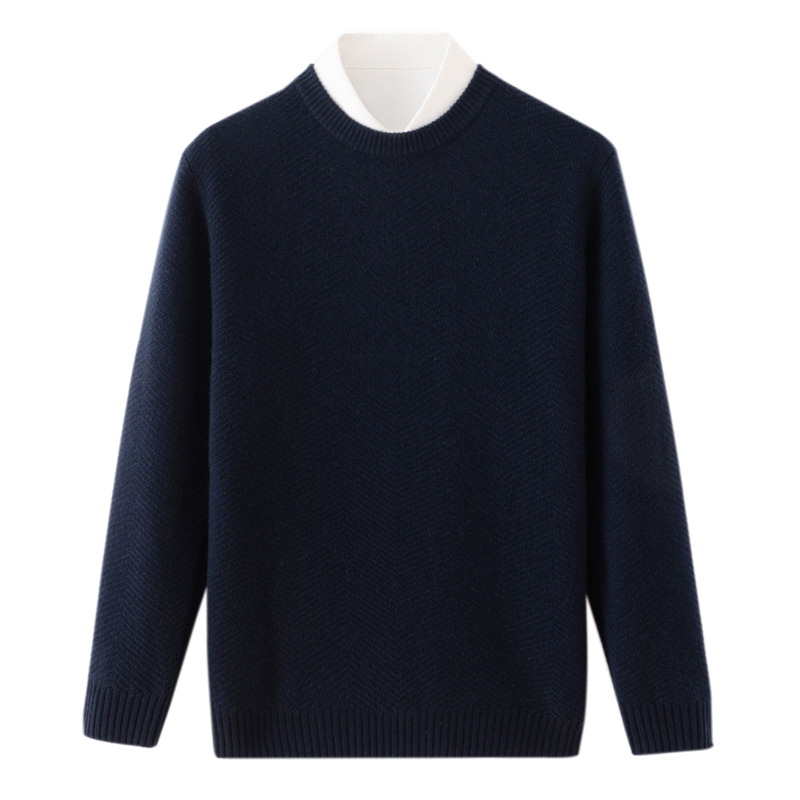 【不议价】100%山羊绒男士7针加厚款圆领疙瘩针针织长袖羊绒套衫