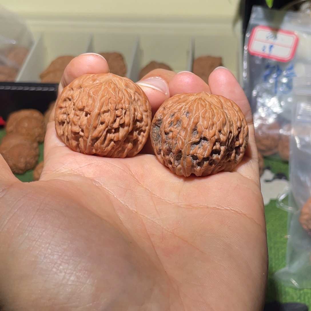 文玩核桃把件38山地磨盘