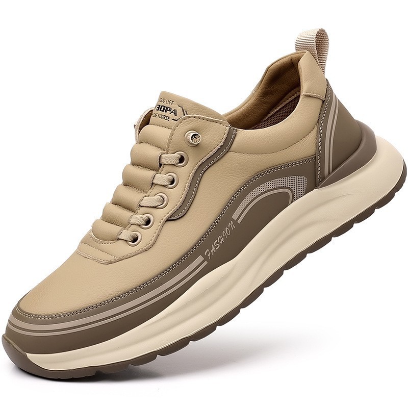 板鞋男士2025新款学生小白鞋休闲皮面男鞋子跨境男士运动鞋