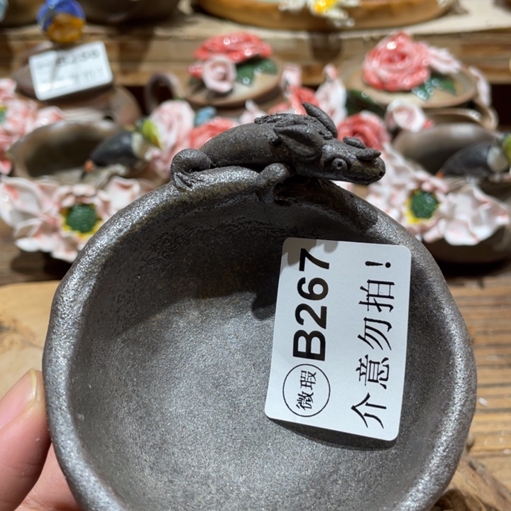 手工制作陶瓷茶具茶杯青蛙